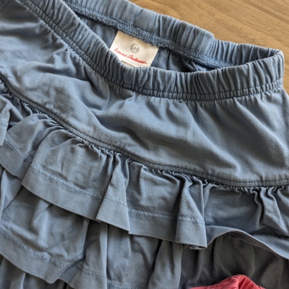 Hanna Andersson Girls Tiered Ruffle Skirt Size 6-7 - Picture 3 of 4